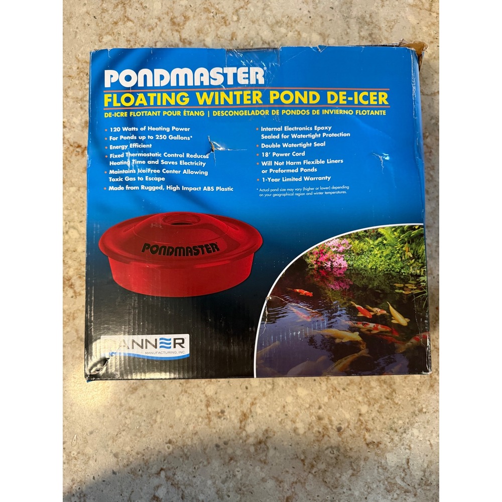Pondmaster Floating Winter Pond De-Icer 120W Heater Danner 02175 Red